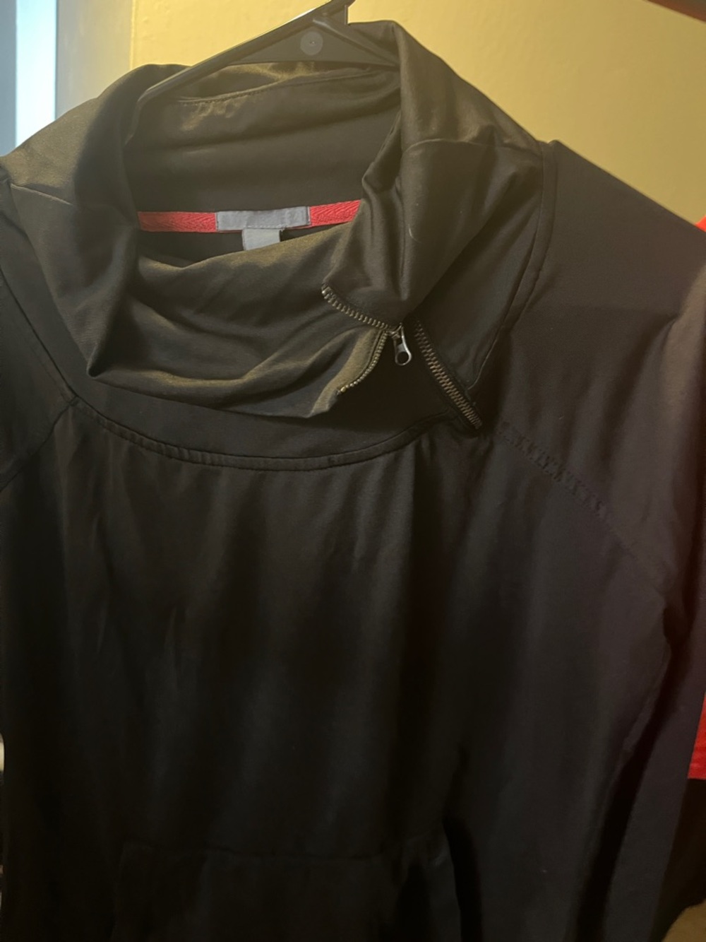 Women’s Black Forever 21 Active Wear Neck Jacket - Modern Zip Collar